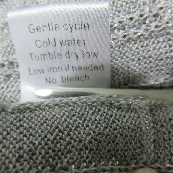 Lumiere Silver Gray Knit Dress Sparkly Club Party - Picture 7 of 8